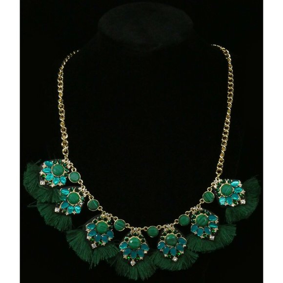 Embrace Elegance with the NEW INC Gold-Tone Stone & Tassel Statement Necklace - Picture 4 of 4